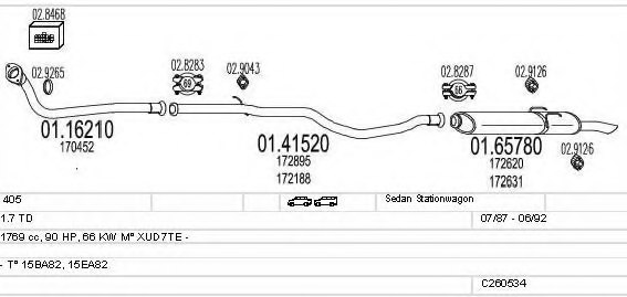 MTS C260534008691 Exhaust System